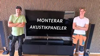 Sätter upp akustikpaneler