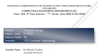 COMPILER DESIGN: UNIT-1 Overview of the Translation Process