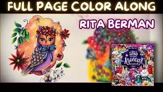 COLOR ALONG | Rita Berman's Land Der Kleinen Abenteuer Coloring Book (Full Page Tutorial Part 2)