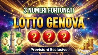 3 Numeri Fortunati per la Ruota di GENOVA! 🍀 Previsione Esclusiva 💰