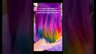 PP #100 💜 Purple Rainbow Hair Transformation!👩&zwj;🎤🌈 Unicorn Manes by Mykey Manic Panic 🦄#rainbow