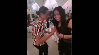 Karol Sevilla bailando con Emilio Osorio