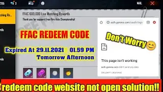 Free Fire FFAC Final Redeem Code Today tamil Don't Miss | Free fire redeem website not open problem