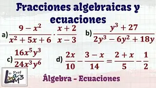 Fracciones y ecuaciones algebraicas | #QuédateEnCasa y estudia #Conmigo | La Prof Lina