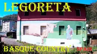 Walk the streets of the city of Legoreta Spain. Tour through historical and modern places