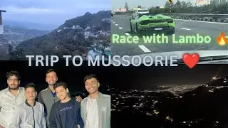 Mussoorie trip pe lambo ke sath race 🔥 #uttarakhand #mussoorie #trending #vlog #viral