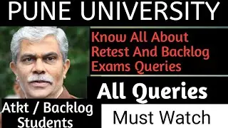 SPPU Pune University Retest , Backlog Exam Queries Answered | Must watch Video unipune students