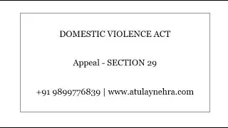 Domestic Violence - Appeal - Section 29