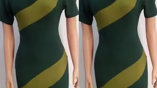 How to draft, cut and sew this simple colour block dress