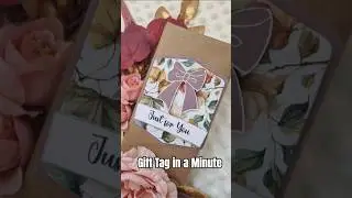 Turn Plain Gift Wrap Into Cute Gifts - Easy DIY Gift Tag #cardmaking #papercrafts