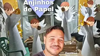 Como fazer anjo grande de papel 40