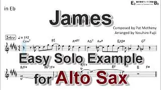 James (Pat Metheny) - Easy Solo Example for Alto Sax