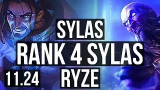 SYLAS vs RYZE (MID) | Rank 4 Sylas, Legendary, Rank 12 | KR Challenger | 11.24