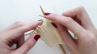 How to leave stitches on hold by slipping them onto a thread