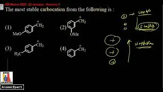 The most stable carbocation from the following is