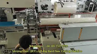 Maxi roll band saw cutting machine