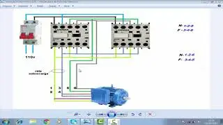 INVERSÃO DE MOTOR MONOFÁSICA COM CONTACTOR 110V