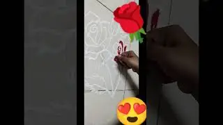 Rose Rangoli #roserangoli #rangolidesign
