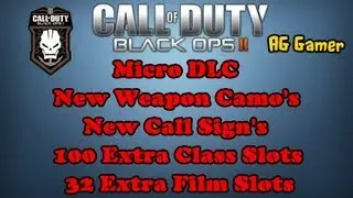 Micro DLC, New Camo's, New Calling Cards, Extra Class Slots