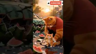 The black cat destroy Watermelon Car 🍉🚗That Changed everything!😱🔥