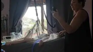 Using the ceiling lift for bath tranfer