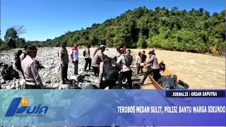 Terobos Medan Sulit, Polisi Bantu Warga Sikundo