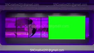 News TV Studio Set 31   Virtual Green Screen Background Loop