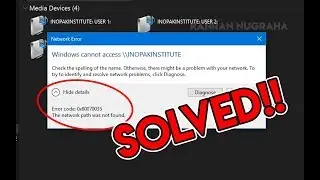 SOLVED 2026! Fix Network Error 0x80070035 The Network Path Was Not Found (SOLVE)