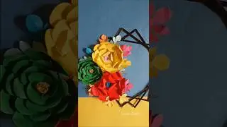 Simple Flower Wall Hanging ideas #diy #wallhanging #papercraft