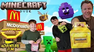 A Minecraft Movie McDonald&rsquo;s Box Fort Food and Toy Reveal AdventureFun Challenge!