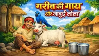 गरीब की गाय और जादुई तोता। Hindi Story। Story In Hindi। Moral Stories #storiesinhindi #fairytales 