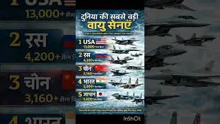 🔥😱दुनिया की सबसे बड़ी वायु सेना#gk#shorts #ytshorts #army #world