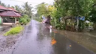 Heavy Rain and Thunder Walk Through Dark Rural Village Night Ambience for Sleep ASMR 4K Video 46
