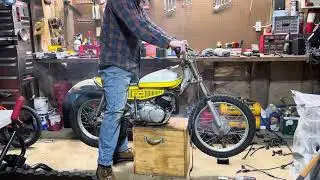 1974 Yamaha TY80 Mini Trials 2 Stroke Motorcycle Dirt Bike Test Run