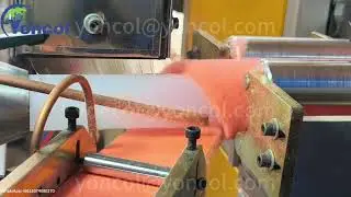 Paint Roller PP Granule Thermobonding Machine Testing and Training for Customer before shipping