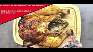 H&auml;hnchen auf der (Bier)Dose im Backofen so gehts😋  Chicken on a beer can, here's how 😋