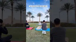 Free Yoga workshop in Qatar at Mia Park , join the group #outdooryoga #yogadestination #yogaworkshop