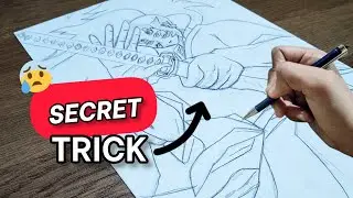 Use This Secret Trick to Draw Perfect Anime Outlines (Kokushibo Drawing Tutorial)