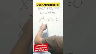 Dica 142 de Matem&aacute;tica  - #matem&aacute;tica