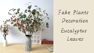 Fake Plants Decoration Artificial Silver Dollar Farmhouse Greenery Decor Eucalyptus Leaves Branches