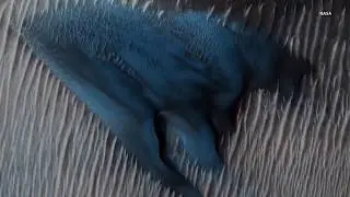 NASA Releases Image Of Blue Sand Dune On Mars
