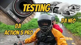 Testing new dji action 5 pro camera & dji neo drone at devkundi river