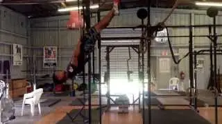 Front lever on rings. #cfgymnastics