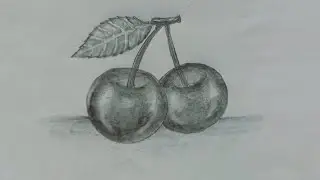 Easy Cherries 🍒 pencil shading