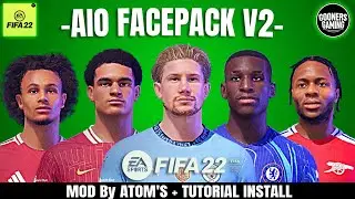FIFA 22 MOD FACEPACK V2 TU 17 By ATOM'S + TUTORIAL INSTALL - FIFA 22 PC #fifa22