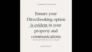 VRMA 2023 Takeaways - DirectBooking Insights