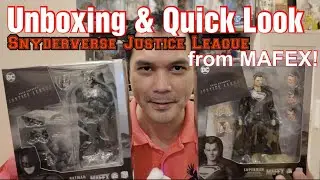 Mafex 174 Superman and Mafex 222 Batman : Unboxing and Quick Look : Justice League Snyderverse