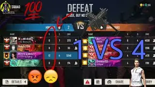 CS 1 Vs 4 death 💀 | 1vs4 vector defeat | No booyai CS mod 😞😞😡
