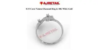 0.15 Carat Natural Diamond Ring in 18K White Gold