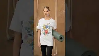 Elegant Abstract Flowers T-Shirt, Floral Graphic Tee, Botanical Print Shirt, Nature Lover Gift, Tren